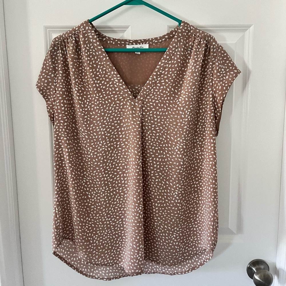 Monday Fun Lillian V Neck Blouse